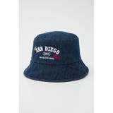BLU | デニムロゴバケットハット | RODEO CROWNS WIDE BOWL