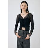 FRONT TIE シアーカーディガン | MOUSSY OUTLET | 詳細画像4 