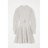 柄BEG5 | BELTED PLEATS MINI ドレス | MOUSSY OUTLET