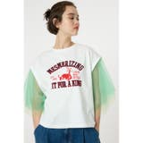 O/WHT1 | チュールスリーブカレッジTシャツ | RODEO CROWNS WIDE BOWL