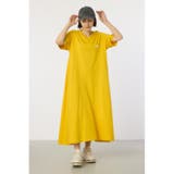 YEL | Vネックスクリプトロゴマキシワンピース | RODEO CROWNS WIDE BOWL