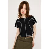 BLK | BI COLOR STITCH CROP Tシャツ | SLY OUTLET