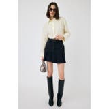 BLK | PLEATED デニムミニスカート | MOUSSY OUTLET