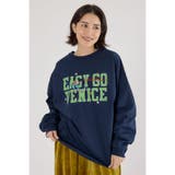 NVY | embroidery collegeロング Tシャツ | RODEO CROWNS WIDE BOWL