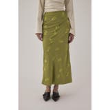 リサイクルポリエステルサテン生地刺繍サテンスカート | MOUSSY OUTLET | 詳細画像9 
