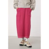 PNK | スウェットライクカラーステッチニットスカート | RODEO CROWNS WIDE BOWL