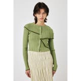 GRN | FRONT BUTTON FRILL KNIT トップス | MOUSSY OUTLET