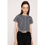 GRY | BI COLOR STITCH CROP Tシャツ | SLY OUTLET