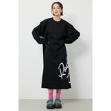 BLK | マキシロゴニットワンピース | RODEO CROWNS WIDE BOWL