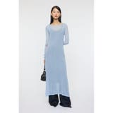 L/BLU1 | SHEER KNIT ドレス | MOUSSY OUTLET
