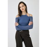 OPEN SHOULDER HALTER ニットトップス | MOUSSY OUTLET | 詳細画像17 