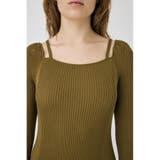 SQUARE NECK ロングニットドレス | MOUSSY OUTLET | 詳細画像6