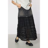 BLK | デニム×レーススカート | RODEO CROWNS WIDE BOWL