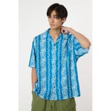 柄BLU5 | bandana-stripe shirt | RODEO CROWNS WIDE BOWL
