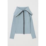 BIG COLLAR ZIP UP ニットトップス | MOUSSY OUTLET | 詳細画像20 
