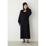 BLK | フェイクレイヤードニットワンピース | RODEO CROWNS WIDE BOWL