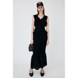 BLK | SHIRRING フリルドレス | MOUSSY OUTLET