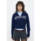 NVY | LETTERED HALF ZIPセーター | MOUSSY OUTLET