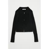 BLK | ZIP UP ニットトップス | MOUSSY OUTLET