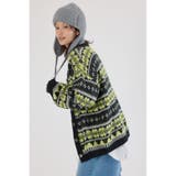 NEON NORDICニットカーディガン | RODEO CROWNS WIDE BOWL | 詳細画像3