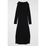 BLK | ASYMMETRY COLLAR KNIT ドレス | MOUSSY OUTLET