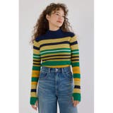 柄NVY5 | マルチボーダーニットトップス | RODEO CROWNS WIDE BOWL