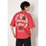 RED | カモフラアップリケTシャツ | RODEO CROWNS WIDE BOWL
