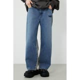 L/BLU1 | BIG sign logo コンビパンツ | RODEO CROWNS WIDE BOWL