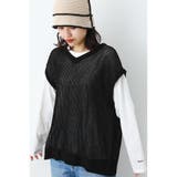 BLK | メッシュニットベスト L/S TEE SET | RODEO CROWNS WIDE BOWL