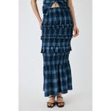 柄BLU5 | SHIRRING LONG スカート | MOUSSY OUTLET