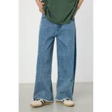 L/BLU1 | シームラインワイドデニムパンツ | RODEO CROWNS WIDE BOWL