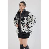 柄BLK5 | 切り替えボアロゴジャケット | RODEO CROWNS WIDE BOWL