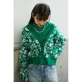 柄GRN5 | (WEB限定)A/PアンサンブルショートニットカーディガンWL | RODEO CROWNS WIDE BOWL