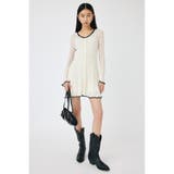 EYELET LACE KNIT ミニドレス | MOUSSY OUTLET | 詳細画像1 