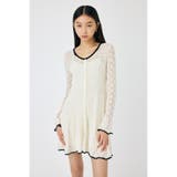 WHT | EYELET LACE KNIT ミニドレス | MOUSSY OUTLET