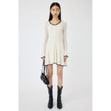 EYELET LACE KNIT ミニドレス | MOUSSY OUTLET | 詳細画像3 