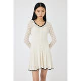 EYELET LACE KNIT ミニドレス | MOUSSY OUTLET | 詳細画像4 