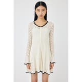 EYELET LACE KNIT ミニドレス | MOUSSY OUTLET | 詳細画像5 