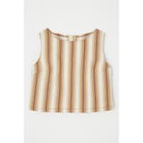 BEG | STRIPED CROP トップス | MOUSSY OUTLET