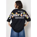 BLK | フラワースクリプトロゴ5分袖Tシャツ | RODEO CROWNS WIDE BOWL