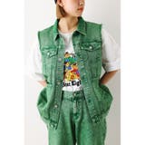 GRN | （WEB限定）カラーデニムベスト | RODEO CROWNS WIDE BOWL