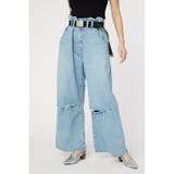 L/BLU1 | ベルト付きデニム | RODEO CROWNS WIDE BOWL