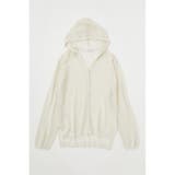 O/WHT1 | SHEER HOODIE カーディガン | MOUSSY OUTLET