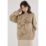 BEG | Embroideryラインロゴニットトップス | RODEO CROWNS WIDE BOWL