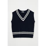 D/NVY3 | VARSITY KNIT ベスト | MOUSSY OUTLET