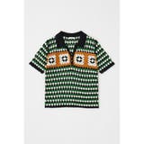 GRN | ADORABLE PATTERN ニットポロ | MOUSSY OUTLET