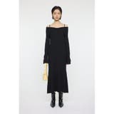 BLK | BIG COLLAR KNIT ドレス | MOUSSY OUTLET