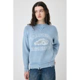 L/BLU1 | VINTAGE LIKE PRINTED セーター | MOUSSY OUTLET