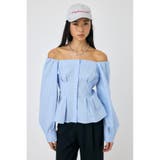 L/BLU1 | OFF SHOULDER シャツ | MOUSSY OUTLET