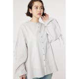 柄BLU5 | リネン アームリボンシャツ | RODEO CROWNS WIDE BOWL